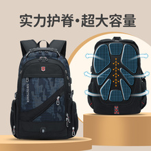 Middle school students' backpacks for reducing workload, male junior high school students with large capacity, female college students, high school students, travel spine protection, computer backpacks, new