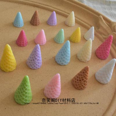 taobao agent 仿甜筒脆皮蛋卷食玩树脂配件甜点DIY奶油胶摆件手工材料