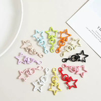 Pindou key chain Pindou material package diy accessories keychain mobile phone hanging buckle opening ring punch decoration