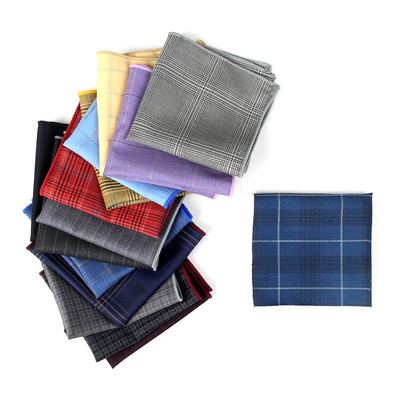 Retro-style fashionable pocket square, men's suit pocket square, handkerchief, Korean style formal wear chest scarf, cotton plaid handkerchief trendy