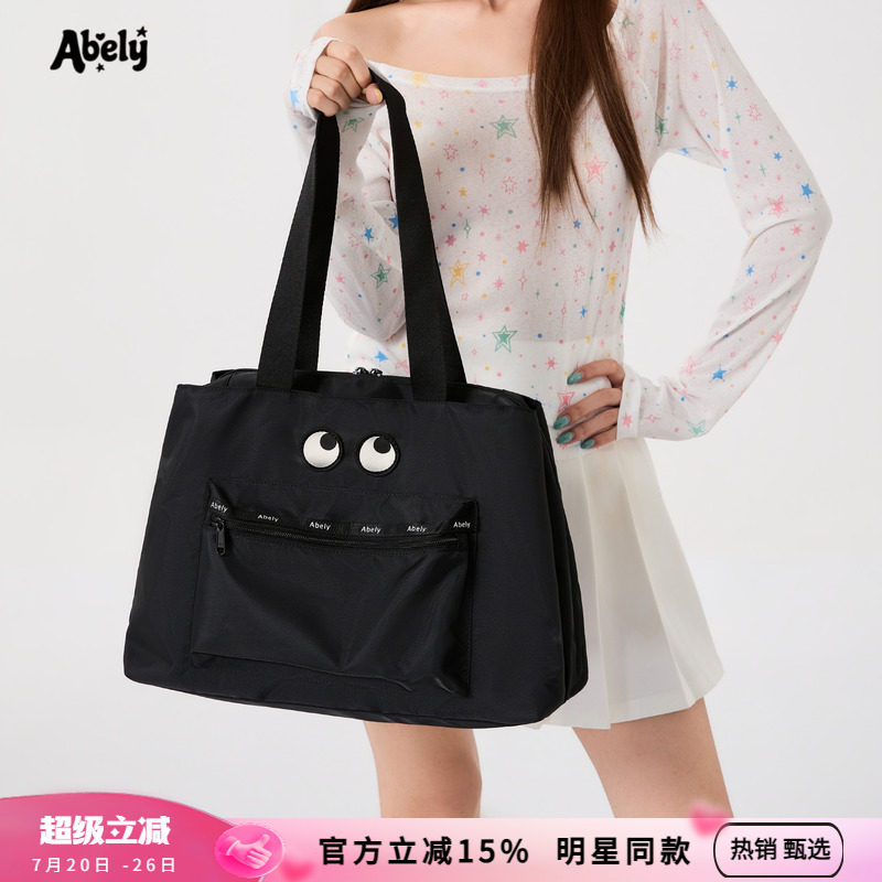 Abelie bag 2026 новая женская сумка-тоут большой емкости из мультяшной ткани Оксфорд, портативная дорожная сумка через плечо, большая сумка