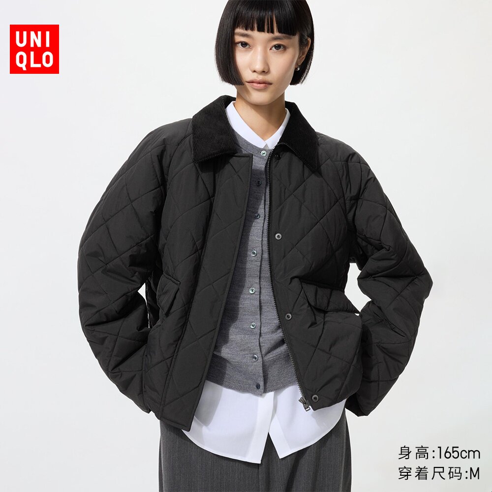 Хлопчатобумажный повседневный короткий жакет Uniqlo women's jacket jacket 487518