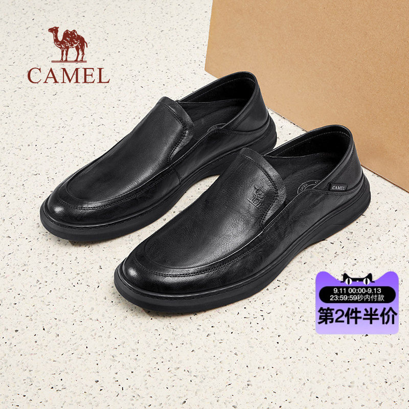 Мужская обувь Camel/ коллекция 2025 года, летняя кожаная обувь на мягкой подошве, удобная износостойкая нескользящая обувь для папы среднего возраста, повседневная деловая кожаная обувь для мужчин