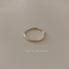 DAFA Original Simple Plain Silver Ring Full Body S925 Sterling Silver ins Cold Wind Beat Face Car Flower Ring Index Finger Ring