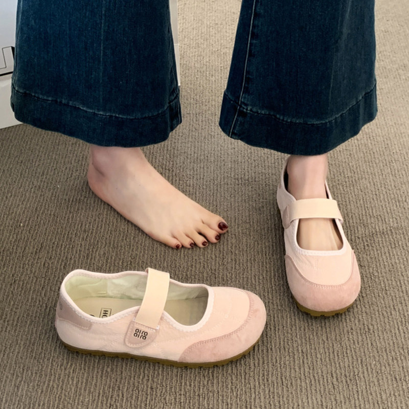 Уродливые милые туфли Birkenstock; тонкие туфли на плоской подошве; женские летние туфли 2026 года; новые туфли Mary Jane; женская обувь в стиле ретро; универсальные туфли в горошек