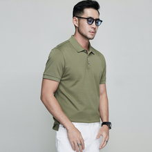 FACICITY 100% Horse Cotton Liquid Ammonia Process POLO Shirt Men's Summer Short sleeved T-shirt Men's Top