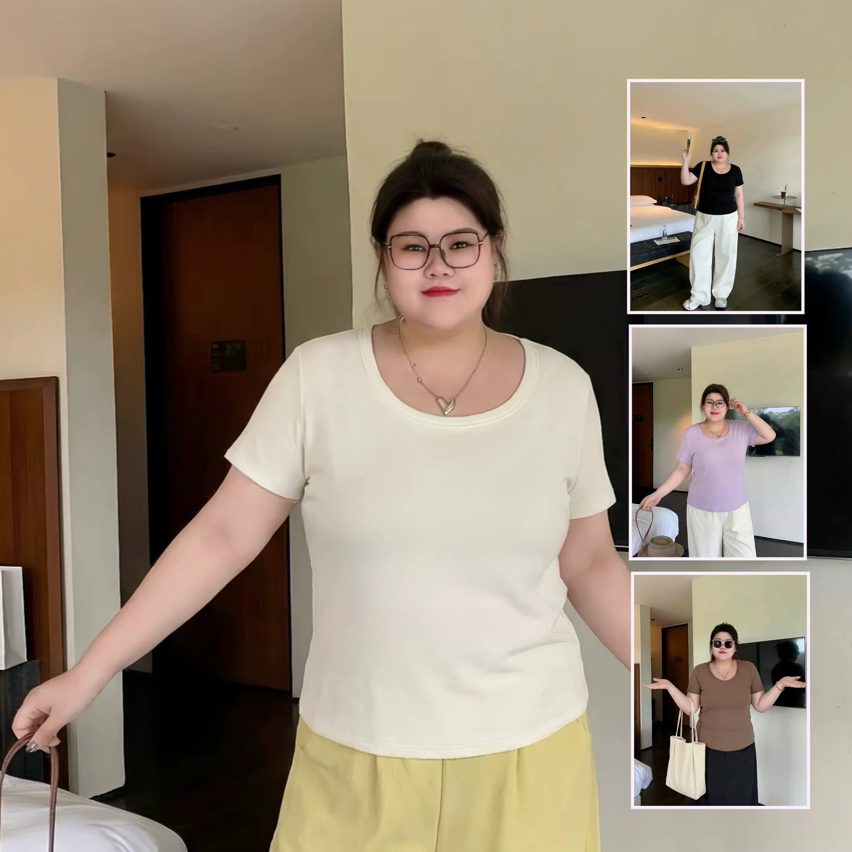 Fat Xiaoxiao / женские летние брюки большого размера fat mm простого однотонного цвета, свободные и тонкие...