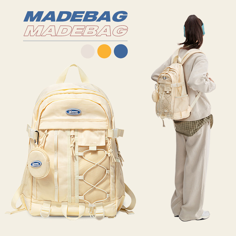 MADEBAG новый оригинальный школьный ранец для женщин, учащихся младших классов средней школы, дизайнерский рюкзак American ins high school college, рюкзак для мужчин