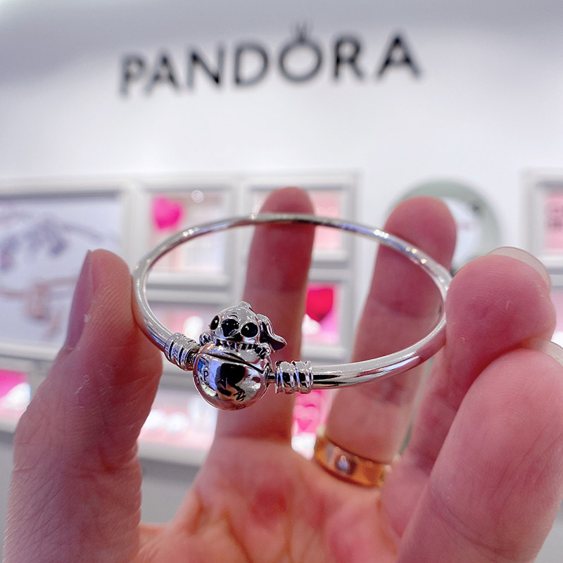 Официальный сайт Pandora подлинный браслет Pandora Moments Stitch ”One Bite of Love