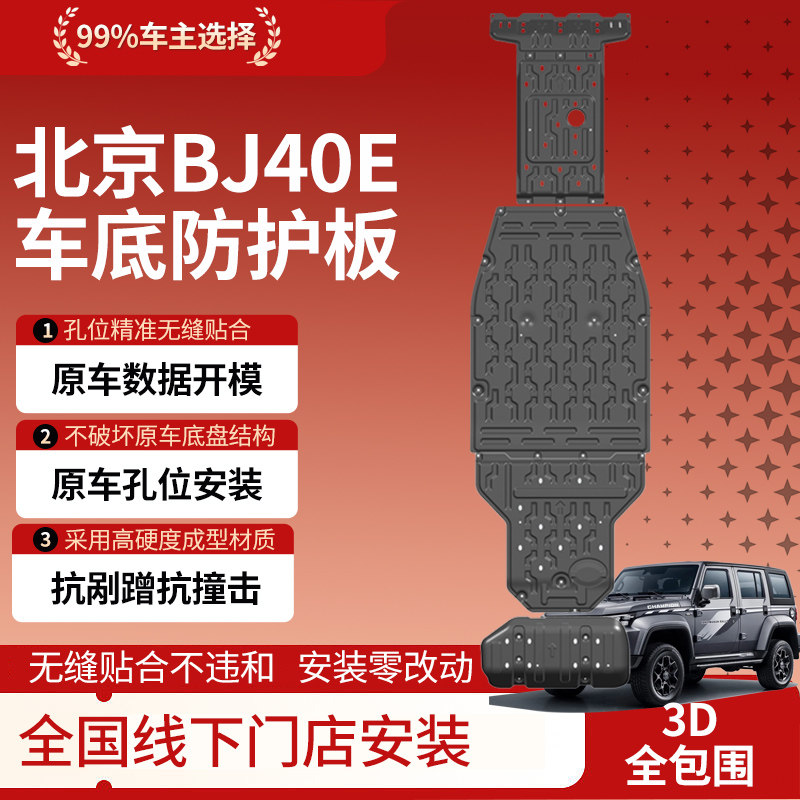 24-26 Серия Beijing BJ40e-расширенная защитная пластина днища автомобиля, нижняя защитная пластина двигателя, защитная пластина брони шасси, оригинальная модификация