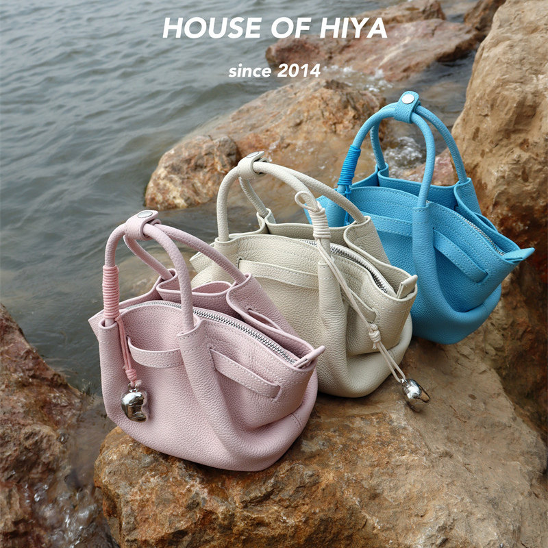 Новая сумка lazy bag от HOUSE OF HIYA из воловьей кожи первого слоя, нишевая портативная сумка-клецка-мессенджер высокого класса на одно плечо