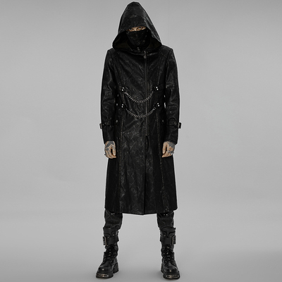 taobao agent ╋魔叹╋PUNKRAVE视觉乐团哥特朋克摇滚颓废连帽风衣男外套WY1410