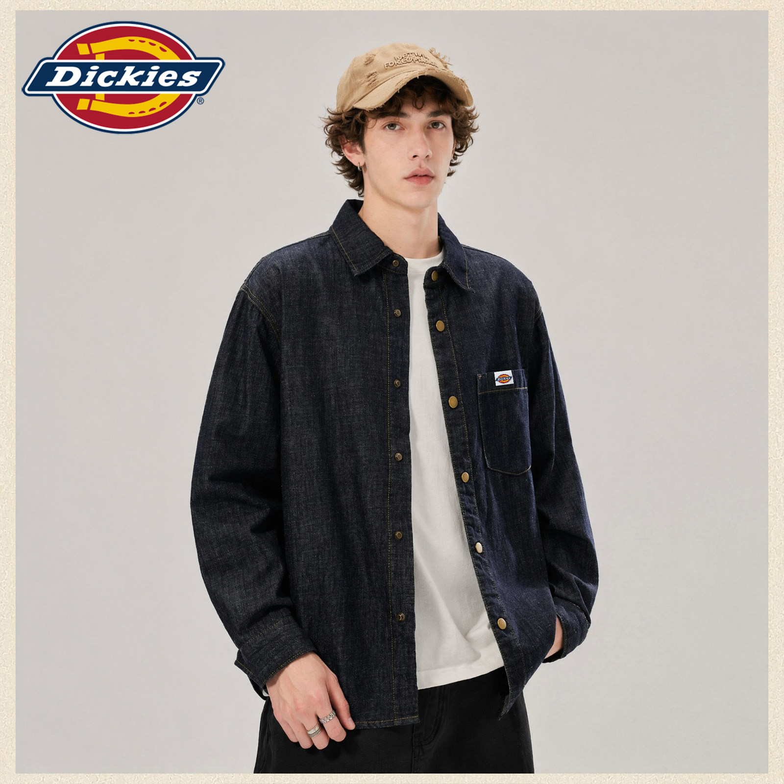 Модель Dickies подходит к джинсовой подкладке американского основного цвета ramie...