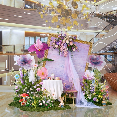 Сад Моне, искусственный цветок, ландшафтный дизайн, внутренний пейзаж, украшение из искусственных цветов, Интернет, знаменитости, магазин чая с молоком, фотореквизит, цветочное украшение