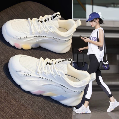 Летняя сверхлегкая амортизирующая спортивная обувь, для средней школы, мягкая подошва, подходит для подростков