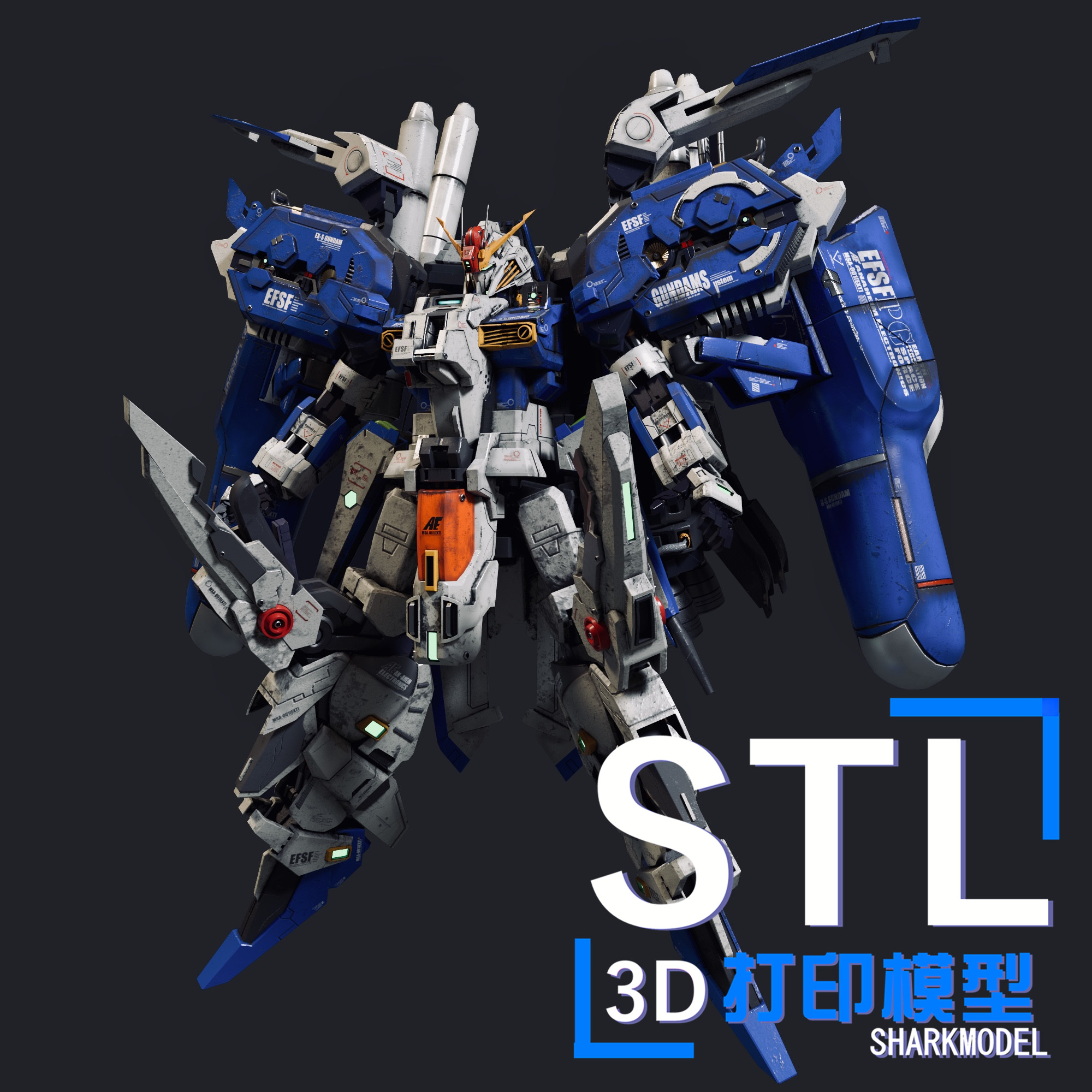 Ex-S Gundam Enhanced Mecha механический робот с 3D-печатью модели, рисующий данные файла STL со сверхвысокой точностью