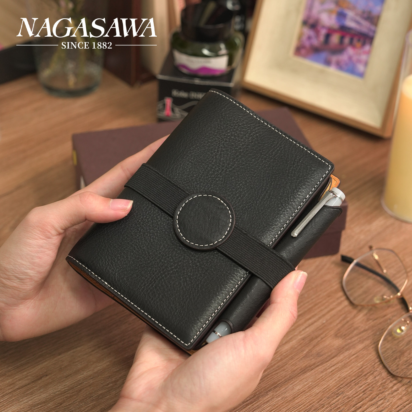 Japan NAGASAWA × Brelio limited со скидкой 20% на накладку для рук на ремешке Mbox версия.2 гроссбуха ручной работы с отрывными листами из черной и телесной кожи