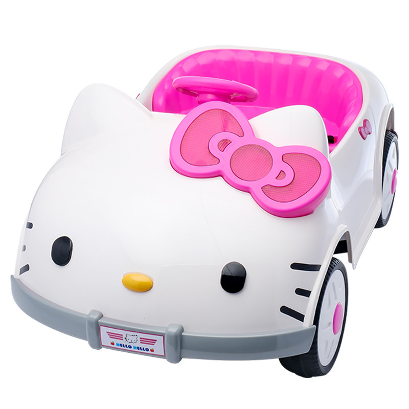 детский электромобиль hellokitty cat, способный садиться на людей, детский четырехколесный автомобиль, игрушечный автомобиль с дистанционным управлением для девочек, детский автомобиль