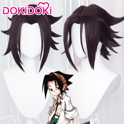 taobao agent DOKIDOKI 现货 通灵王SHAMAN KING 麻仓叶cosplay棕色反翘假发