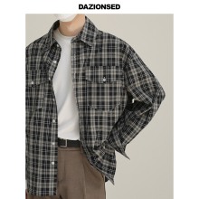 Spring versatile retro Japanese plaid shirt