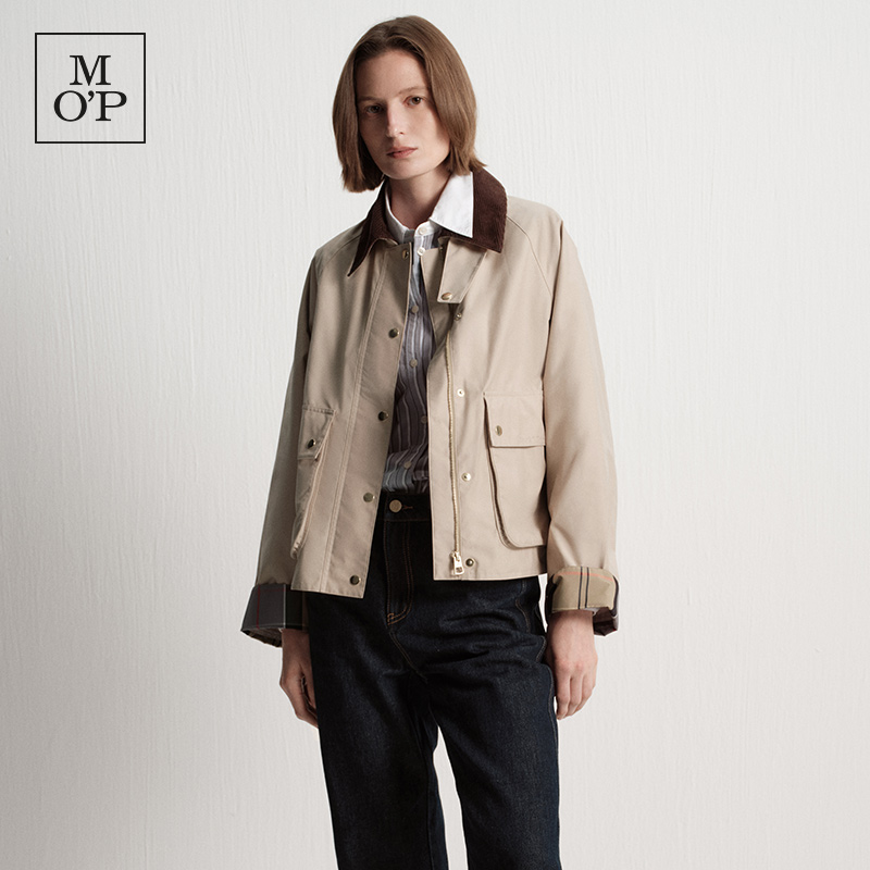 Marc O'Polo/MOP2025, осенняя новинка, ретро контрастная цветная сумка с нашивкой на лацкан, декоративная женская ветровка