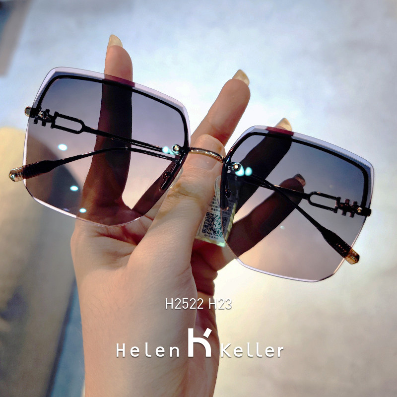 Солнцезащитные очки Helen Keller женские 2025 новые солнцезащитные очки с градиентной поляризацией в большой оправе с защитой от ультрафиолета high-end sense