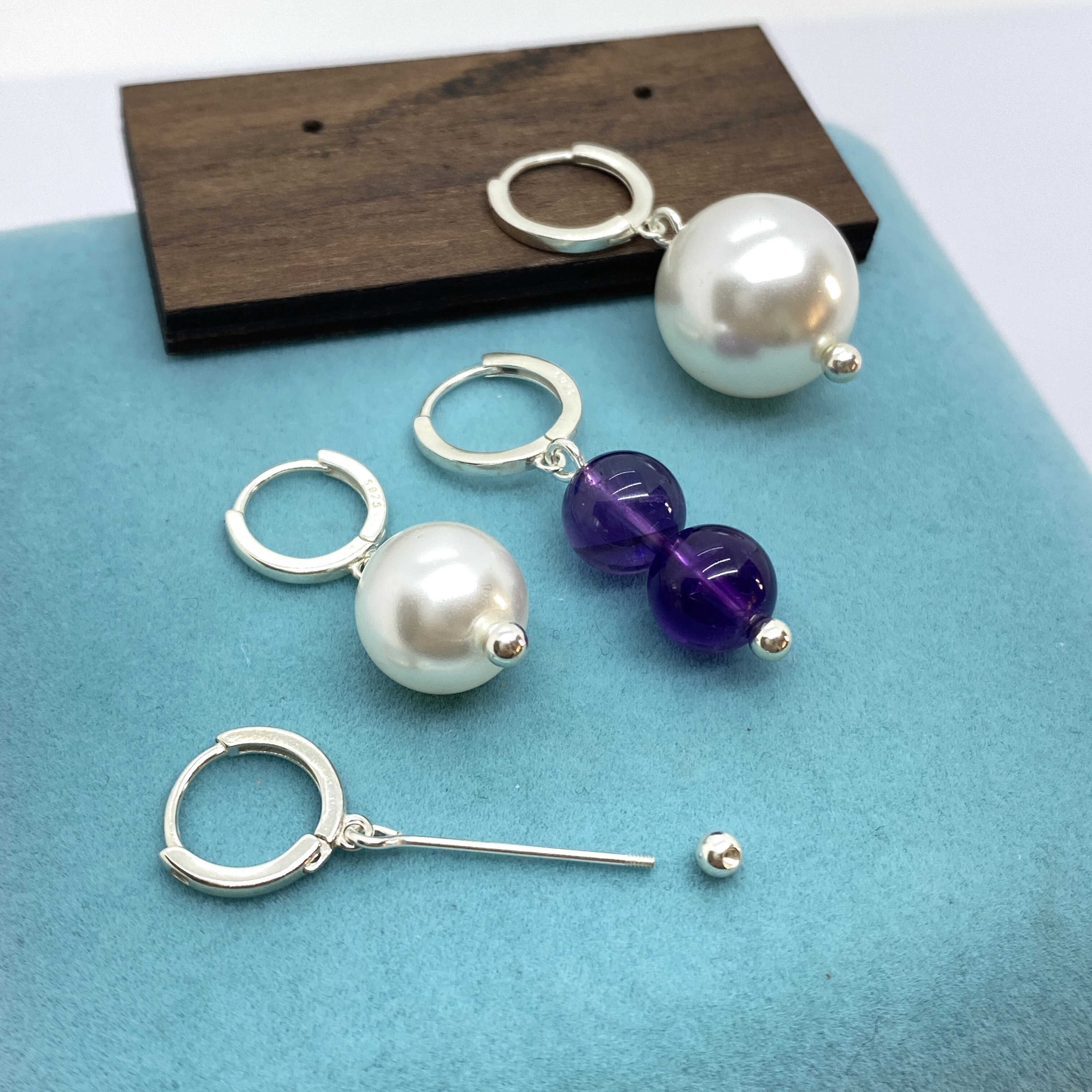серьги из стерлингового серебра s925 пробы diy аксессуары с 9-контактными съемными винтами подвесной кулон из бисера серьги ручной работы полуфабрикаты