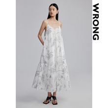 WRONG designer brand printed camisole dress for women's shopping malls in the summer of 24, same style WP85DR297