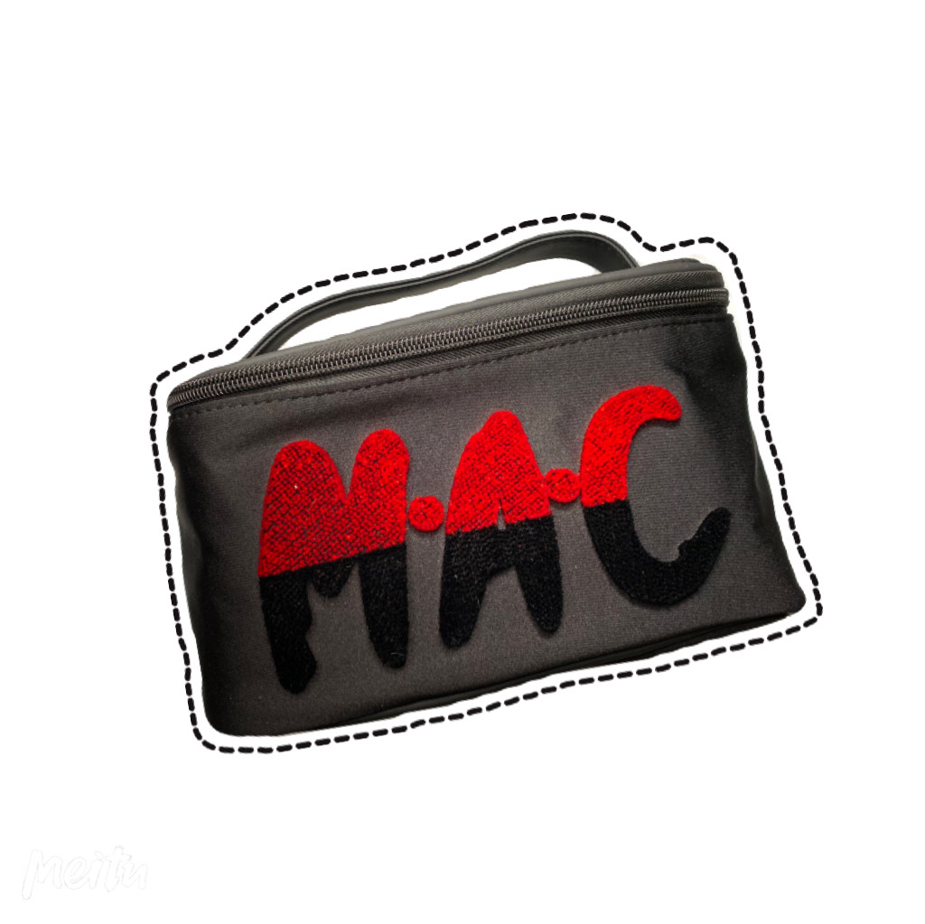 mac charm ретро-сшитая в стиле большой емкости черная вышивка чернилами в стиле лазерного фейерверка косметичка для ужина