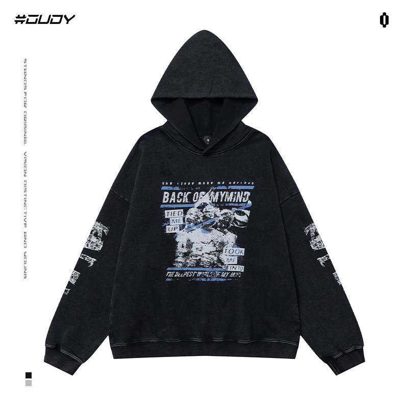 OVDY官方王橹杰穆祉丞同款26年秋冬美式hiphop连帽卫衣男女外套