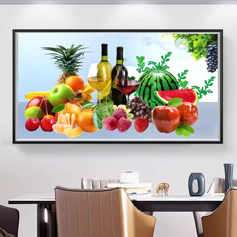 Ресторан fruit 5d алмазная живопись, полная бриллиантов, гостиная, столовая, плитка, вышивка крестиком, алмазная вышивка 2025, новая ручная вышивка