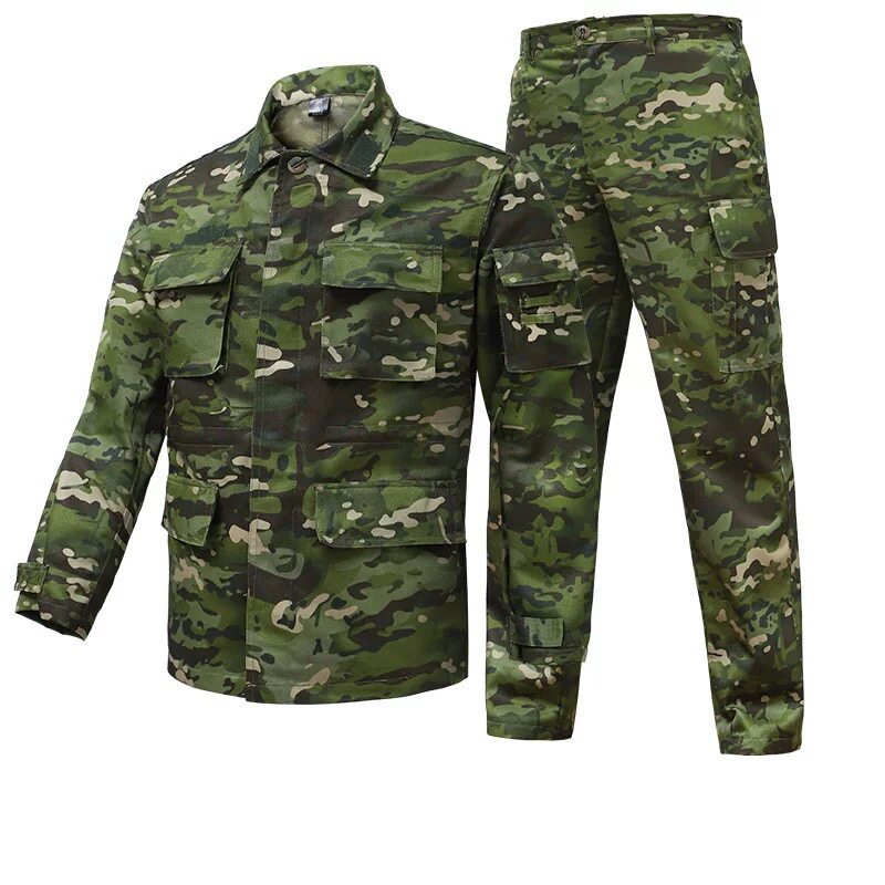 Новая камуфляжная форма genuine training outdoor, устойчивая к царапинам и износу, из высококачественного костюма с отдельными брюками, может быть продана за 2 пуховика.