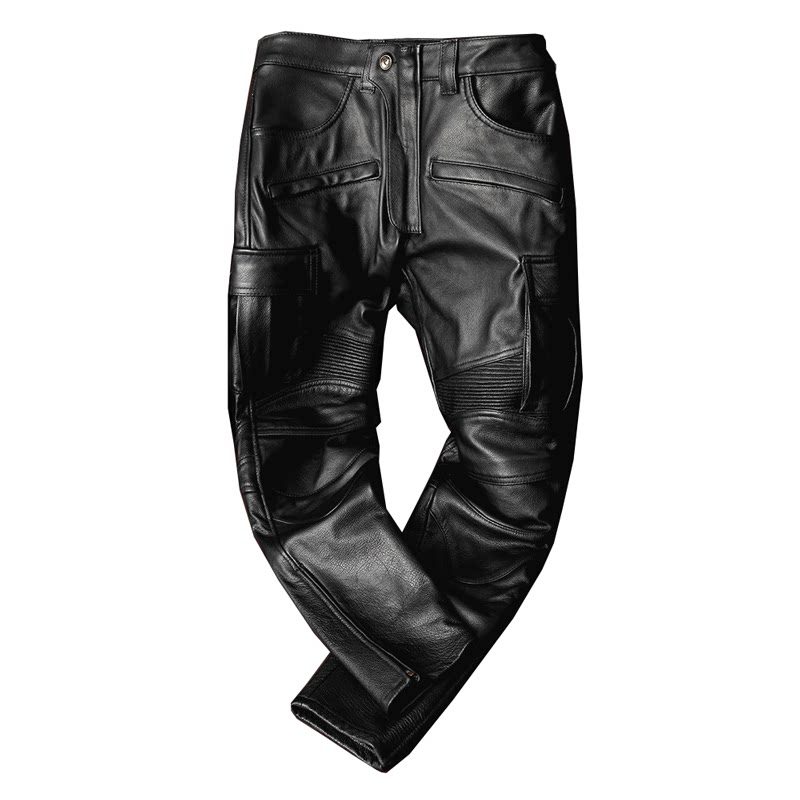 Высококачественные однотонные брюки из мягкой мотоциклетной кожи Pierre Cardin с первым слоем воловьей кожи для верховой езды могут быть дополнены защитным снаряжением, осенне-зимний новый тренд