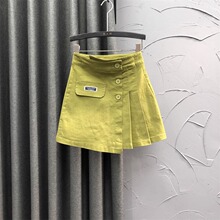 Korean version anti glare denim short skirt for women's new summer