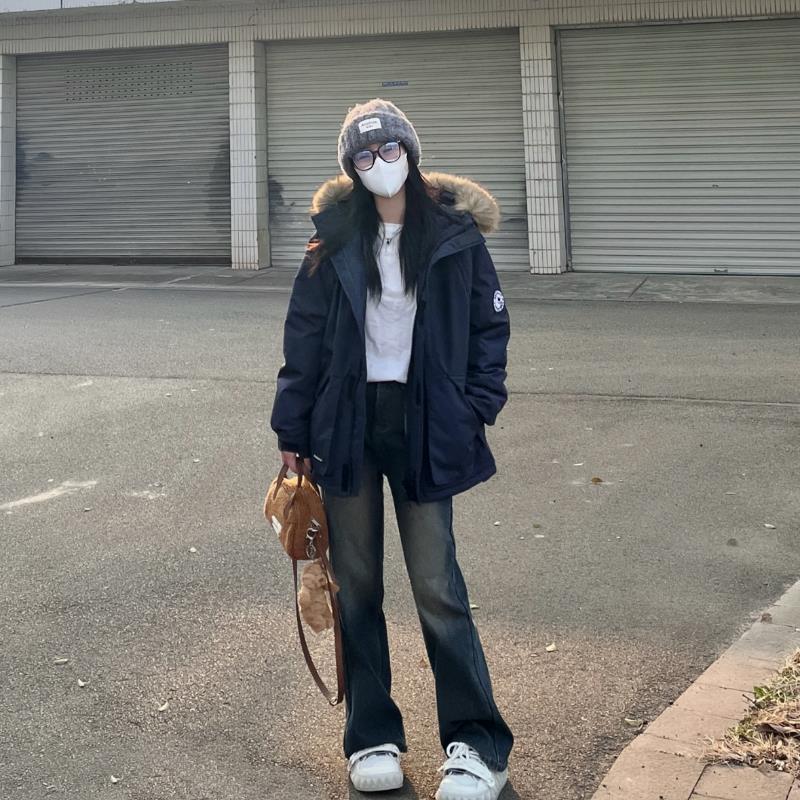 Популярная в этом году женская зимняя куртка из Анголы с красной подкладкой, новая свободная утепленная и тонкая стеганая куртка-пуховик