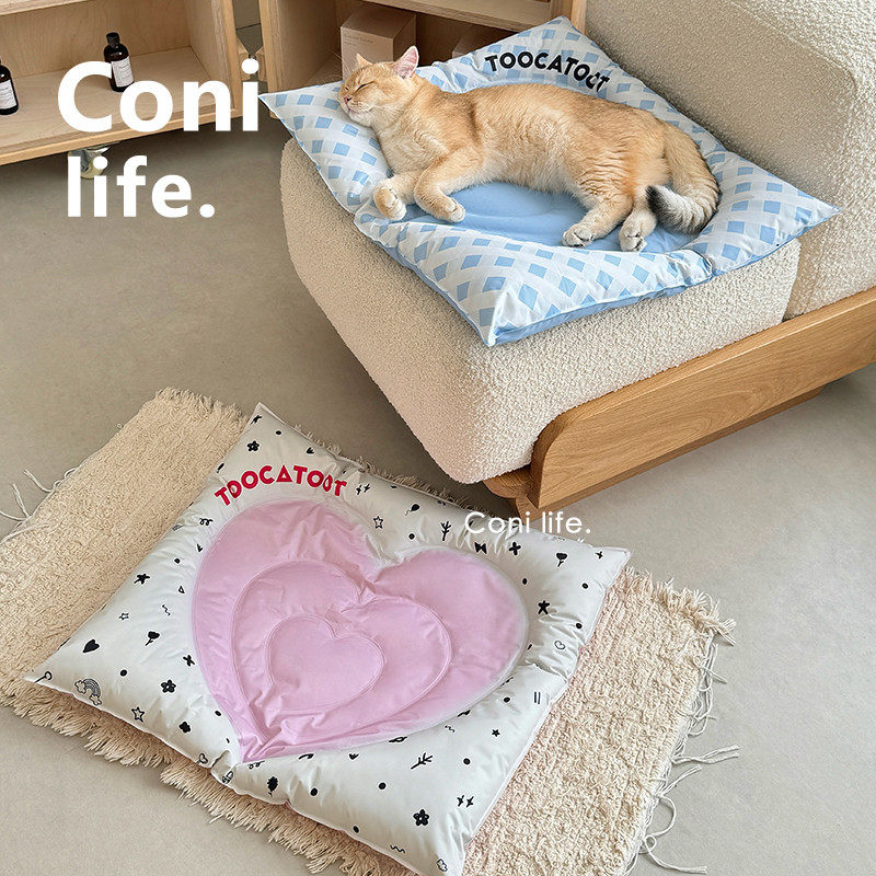 Coni life love коврик для льда для домашних животных наполнитель для кошачьего туалета летний коврик для кошек и собак, чтобы остудить прохладное ощущение кошачьего спального коврика