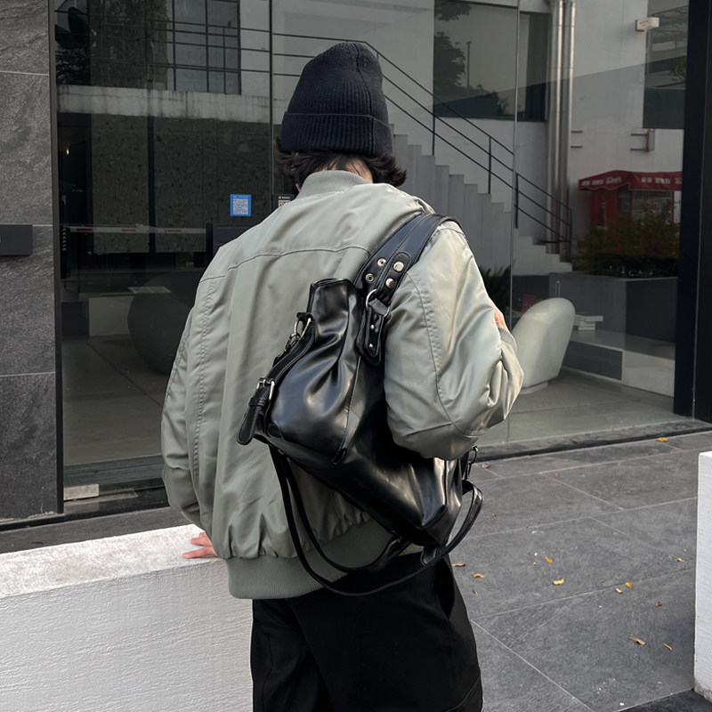 YUEN American street dark Harajuku сумка-мессенджер на одно плечо, переносная сумка большой емкости для подмышек, ретро мужская и женская сумка-тоут