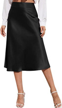 Solid color high waited slim fit skirt for women