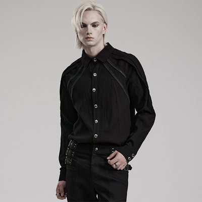 taobao agent ╋魔叹╋ PUNKRAVE朋克哥特GOTHIC学院派百搭男士长袖衬衣 WY1548