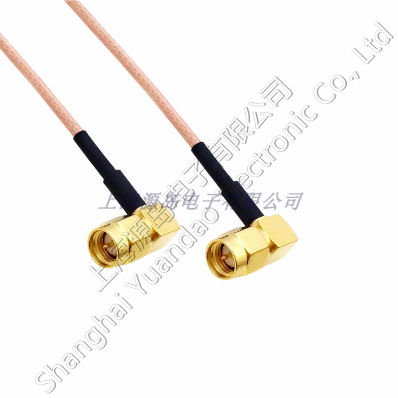RF connection cable male bent 90 degree rg316