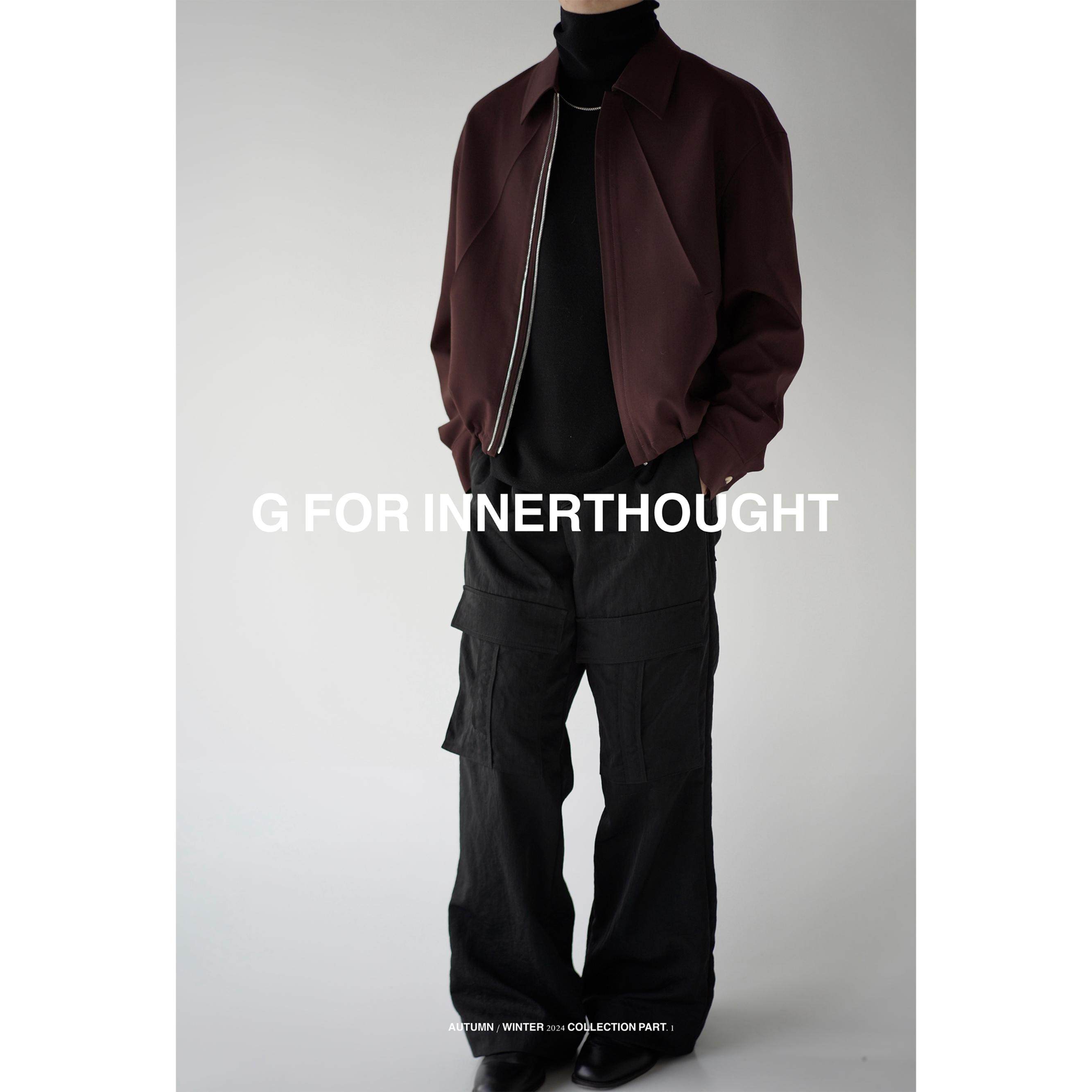 G ДЛЯ INNERTHOUGHT|2024AW импортная бесшовная куртка coach с лацканами из камвольной шерсти, сшитая на заказ
