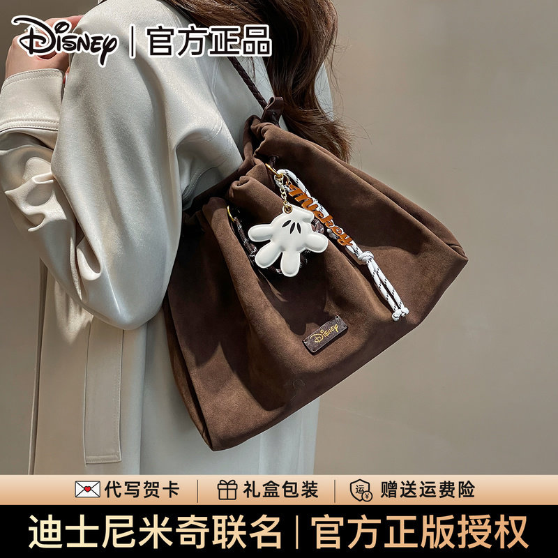 Женская сумка-тоут Disney, новинка 2026 года, пригородная сумка-мессенджер большой емкости, подарок на день рождения для девочек
