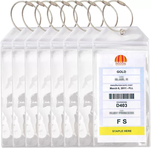 Багажная бирка, водонепроницаемый багажный картхолдер для путешествий, стальная проволка, Amazon
