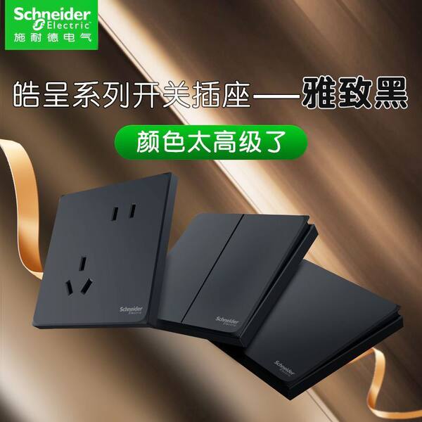Шнайдер переключатель выход панель Porehis Hao Cheng Two Open и Multi -Control элегантный черный пять цветов целая группа переключатель 6 категорий компьютер