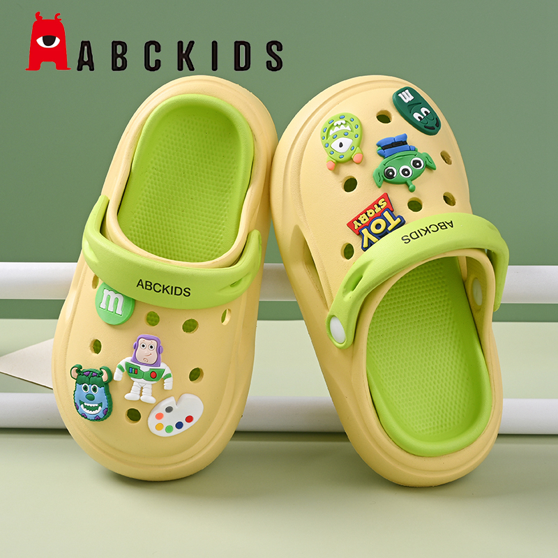 детская обувь с отверстиями abckids; летняя нескользящая верхняя одежда на толстой мягкой подошве двойного назначения; повседневная пляжная обувь для малышей