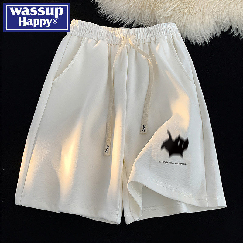 WASSUP бренд HAPPY tide kitten shorts, мужские летние шорты 2026, новинка для спорта и отдыха, баскетбольные брюки с пятью точками
