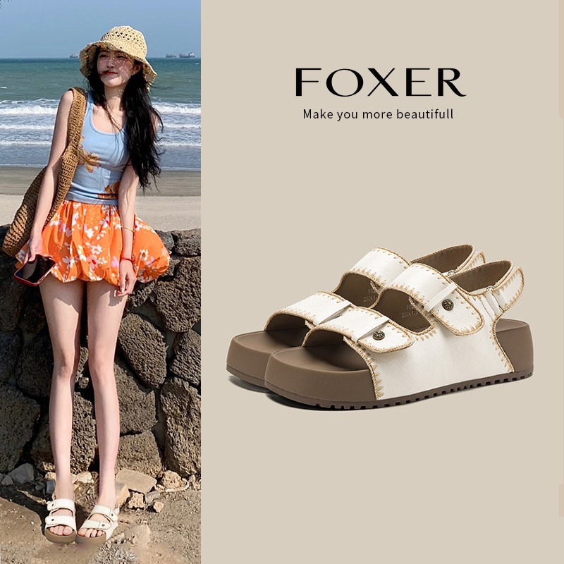 Женская обувь Birkenstock в стиле ретро, босоножки, новинка 2026 года, летние босоножки на толстой мягкой подошве с пряжкой на ремне, пляжная обувь с открытым носком, повседневные сандалии
