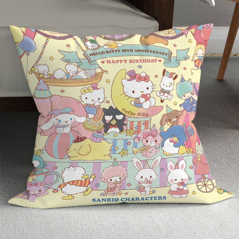 Симпатичная подушка Sanrio Disney, окружающая девушку, подушка в виде сердца, наволочка для украшения прикроватной тумбочки в общежитии