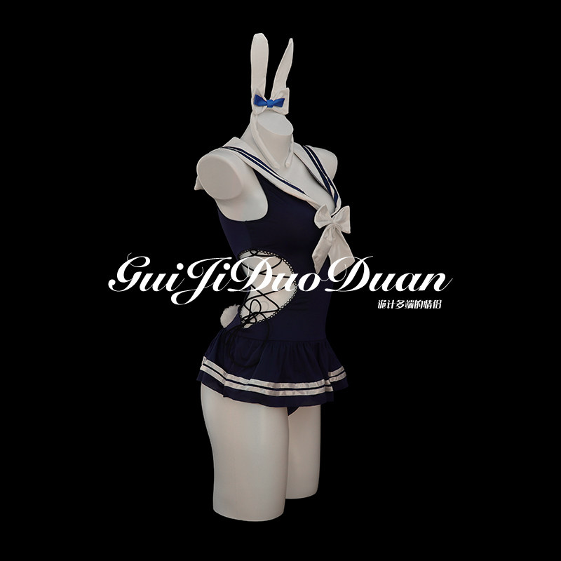 Интригующая пара GJ "college bunny girl", сексуальное цельное платье pure desire cos suit qqny, нижнее белье