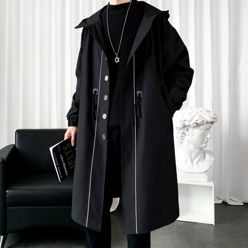 Ветровка мужская весенне-осенняя средней длины выше колена бренда tide, плюс бархатное свободное повседневное зимнее утепленное пальто большого размера, куртка